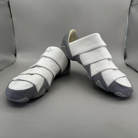 Puma Satori Mens Size 8 White Gray Leather Slip On Casual Sneakers *VERY RARE* - Picture 5 of 13